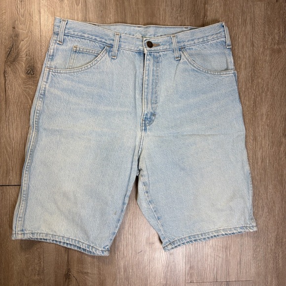 Dickies Other - VTG Dickies Jean 10" Shorts Mens Size 34 Light Stone Wash 100% Cotton